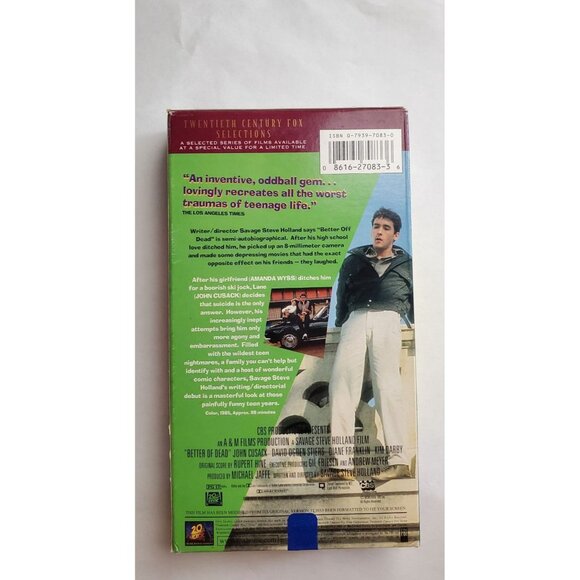 Better Off Dead - VHS Tape 1985 - John Cusack - 20th Century Fox - Picture 5 of 5